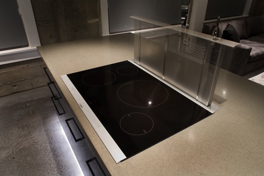 Newlines Stovetop Concrete Counter Vancouver penthouse